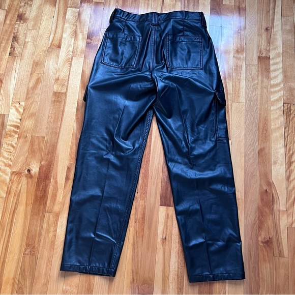 AMERICAN EAGLE FAUX LEATHER CARGO PANTS - Picture 2 of 4